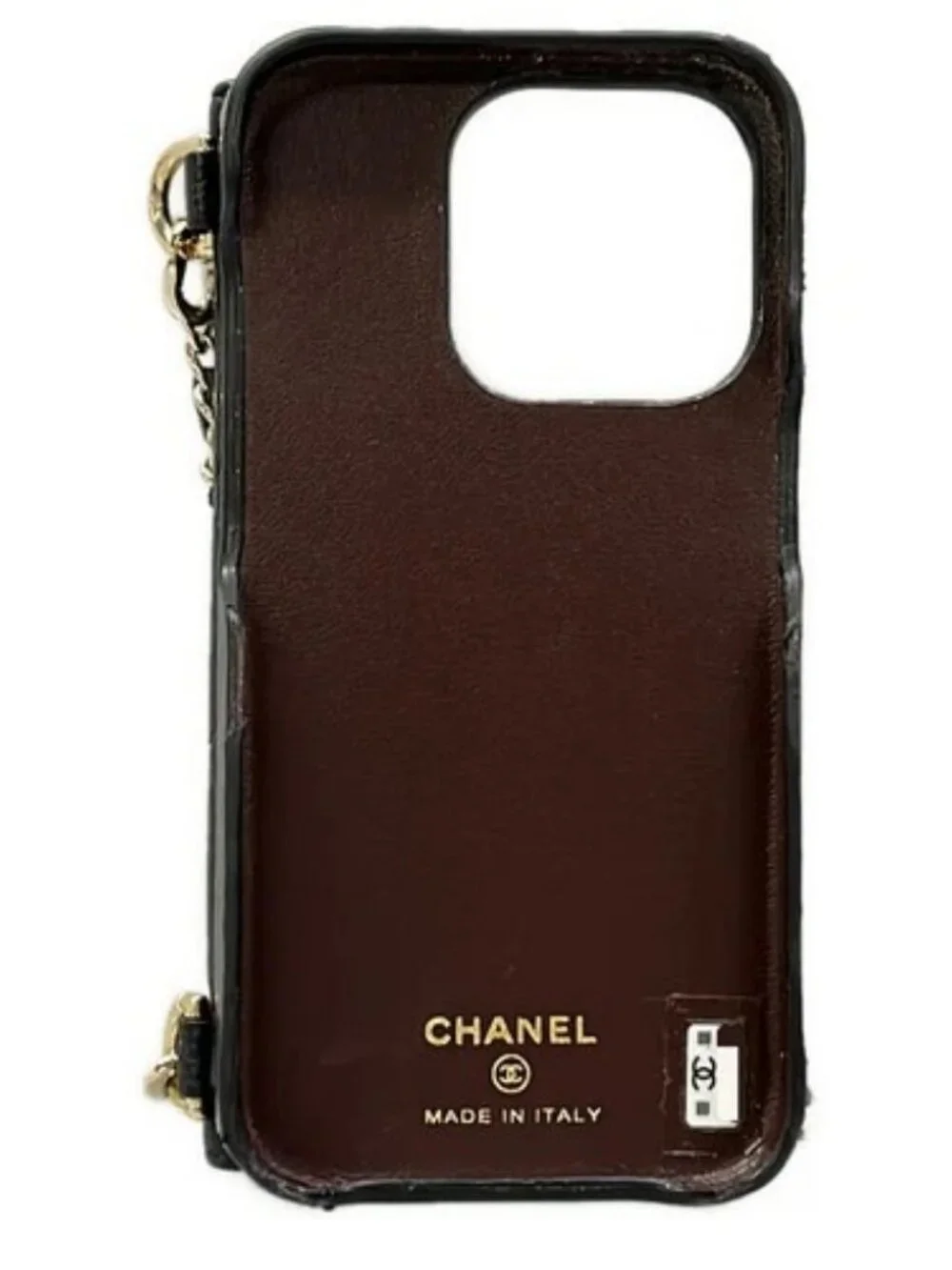CHANEL Matelasse Black Calfskin Accessory Case Gold hardware